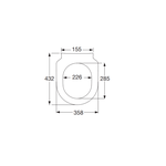 Сиденье для унитаза, Villeroy&Boch, Subway, шг 358*432, цвет-белый