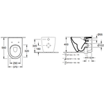 Унитаз, Villeroy&Boch, Subway 2.0, приставной, шгв 370*560*400, CeramicPlus, цвет-альпийский белый