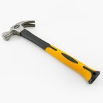 Молоток-гвоздодер 450 г, обрезиненная рукоятка, 70% фиберглас, Pobedit Pobedit 2533445