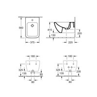 Биде, Villeroy&Boch, Venticello, подвесной, шгв 375*560*285, CeramicPlus, цвет-альпийский белый