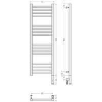 Полотенцесушитель, Сунержа, Богема 3.0, шгв 332*75*1124, нижнее справа, МЭМ, цвет-сталь без покрытия