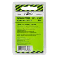 2 шт./блистер., Бита DELUXE, PH 1х50 мм, S2+Bronze+AntiSlip, Pobedit Pobedit 2616812