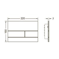 Клавиша смыва, TECE TECEsquare II для унитаза шгв 220*7*150 цвет-серый сатинированный 9240826