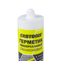 Герметик силиконовый Ekotools, универсальный - санитарный, прозрачный 260 мл Ekotools 6507802