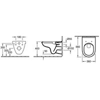 Унитаз, Villeroy&Boch, O'Novo, подвесной, шгв 360*560*400, цвет-альпийский белый