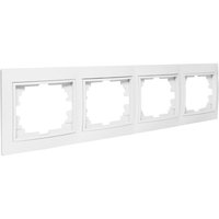 Рамка для розеток/выключателей 4 гнезда С/У. белый Jilion 9533112