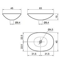 Раковина, Antonio Lupi, Servo, шгв 630*450*150, цвет-белый