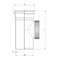 Ревизия Ostendorf для внутренней канализации HTRЕ 110 мм (115600) Rus