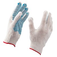 Перчатки рабочие х/б ПВХ точка Эконом Россия 7002225