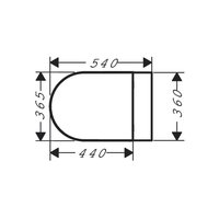 Сиденье для унитаза, , EluPura Original S, шг 365*540, цвет-белый Hansgrohe 60148450