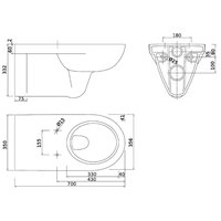 Унитаз, , Special, подвесной, шгв 356*700*332, цвет-белый, тип дефекта - без заводской упаковки, царапины IFO RP731400100-UCN1