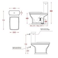 Сливной бачок, , Civitas, цвет-черный Artceram CIC009 03 00