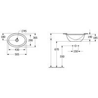 Раковина, Villeroy&Boch Loop&Friends шг 430*285 цвет-альпийский белый ( Alpin ) Villeroy&Boch 4A530001