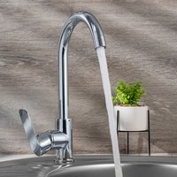 Смеситель для кухни РМС SL133-017F глянцевый с высоким изливом Хром