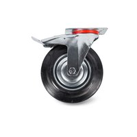 Колесо поворотное резиновое с тормозом SCb 93 75 мм TOR 1003650