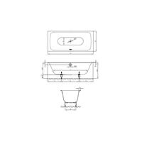 Ванна, Bette, BetteLux, шгв 1700*750*450, BetteGlasur® Plus, цвет-белый