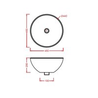 Раковина, Artceram, La Ciotola, шгв 460*460*200, отверстия для смесителя-отсутствуют, цвет-белый глянцевый