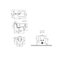 Биде, Scarabeo, Teorema 2.0, подвесной, шгв 360*520*310, цвет-белый