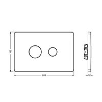 Клавиша смыва, , File, для унитаза, шгв 245*12*163, цвет-черный матовый Artceram 703.000.17