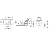 Унитаз, Duravit, Vero Air, подвесной, шгв 370*570*355, цвет-белый
