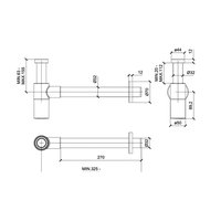Сифон, , бутылочный, цвет-Gun Metal Brushed PVD Almar E096002.GM