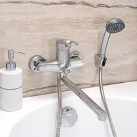 Смеситель для ванны с душем РМС SL55-006E однорычажный Хром