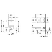 Сливной бачок, Duravit, Starck 3, шгв 390*185*370, цвет-белый