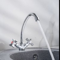 Смеситель для кухни РМС SL118-271F двуручковый Хром