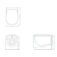 Унитаз, Artceram File 2.0 подвесной шгв 370*520*370 Saniglaze цвет-черный матовый FLV0061700