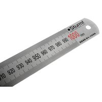 Линейка металлическая антикоррозийное покрытие + таблица величин 1000мм Sturm 2040-01-1000