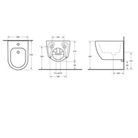 Биде, Splendy, Pride, подвесной, шгв 360*525*315, цвет-черный матовый