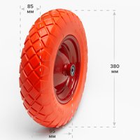 Колесо для 1-колёсной тачки бескамерное (4.80/4.00-8) втулка 12 mm - запасное Политех Инструмент Инструмент 8055101