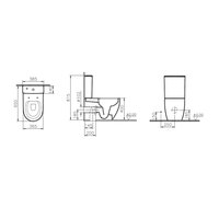 Унитаз, Vitra, Sento, напольный, шгв 365*650*815, цвет-белый