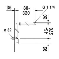 Сифон, Duravit, для раковины, экономичный, цвет-белый