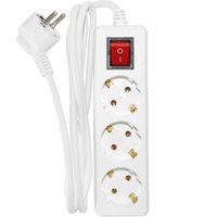 Удлинитель U-3g-5m-Z-V-c с 3 евророзетками (с/з, с/в) 5м, SIMPLE POWER Jilion 9534062