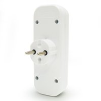 Разветвитель электрический евро (без заземления), 3 гнезда, линия, 10А. белый Jilion 9533862