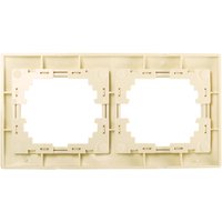 Рамка для розеток/выключателей 2 гнезда С/У. бежевый Jilion 9533105