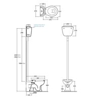 Сливной бачок, Globo, Paestum, шгв 470*230*370, цвет-белый