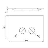 Клавиша смыва, Almar, Placche WC, для унитаза, шгв 245*5*165, цвет-Brushed Stainless Steel (Товар заказной, возврату не подлежит)