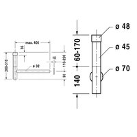 Сифон, Duravit, для раковины, бутылочный, цвет-хром