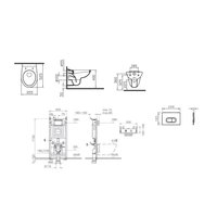 Унитаз+инсталляция, Vitra, Normus, подвесной, шгв 355*525*350, цвет-белый/хром