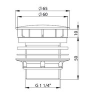 Донный клапан, Bette, для раковин, 1 1/4", цвет-белый