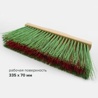 Щетка уличная в сборе 300 мм (прямая щетина) черенок с резьбой Россия 8005908