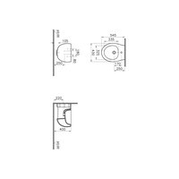 Биде, Vitra, Memoria, подвесной, шгв 430*545*345, VitrA Clean, цвет-белый