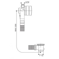 Слив-перелив, , Complementi Bagno, цвет-хром Fima Carlo Frattini F2003ERCR