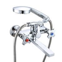 Смеситель для ванны с душем РМС SL115-142E с коротким изливом Хром