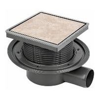 Трап, , Designer Beauty, горизонтальный, с мультисифоном, DN-50, цвет решетки-под плитку, рамка-хром Bettoserb 13000085B