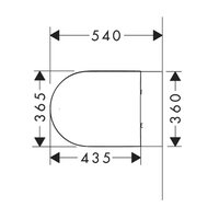 Сиденье для унитаза, , GladeLake S, шг 365*540, цвет-белый Hansgrohe 60112450
