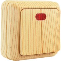 Выключатель двухклавишный с подсветкой О/У. дуб Jilion 9533468