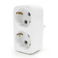 Разветвитель электрический евро (с заземлением), 2 гнезда, линия, 16А. белый Jilion 9533878